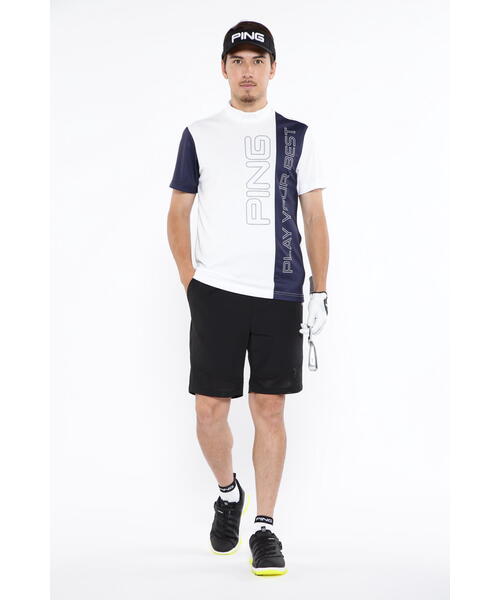 【セール】【PING APPAREL】ジャージ半袖ハイネックカットソー ＜EARLY AUTUMN＞ (MENS)（Tシャツ/カットソー）｜PING（ピン）