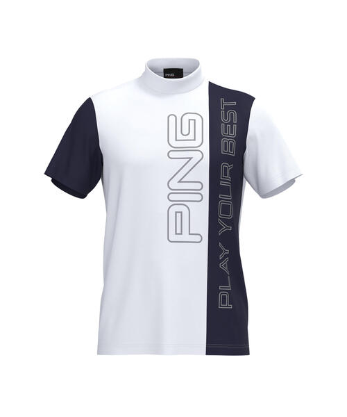 【セール】【PING APPAREL】ジャージ半袖ハイネックカットソー ＜EARLY AUTUMN＞ (MENS)（Tシャツ/カットソー）｜PING（ピン）