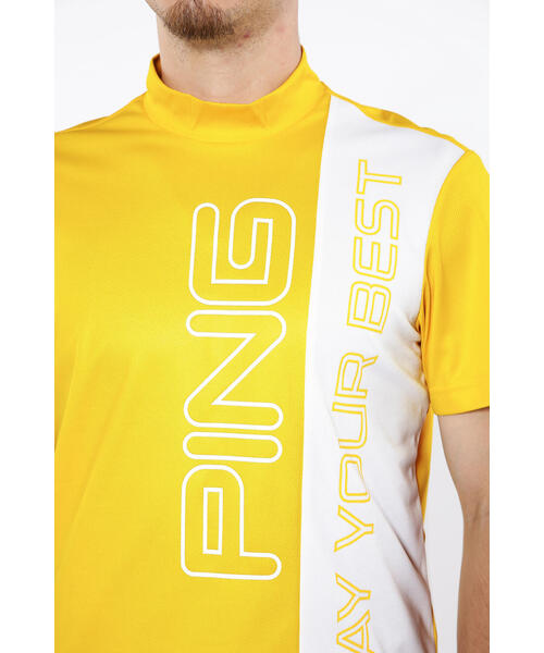 【セール】【PING APPAREL】ジャージ半袖ハイネックカットソー ＜EARLY AUTUMN＞ (MENS)（Tシャツ/カットソー）｜PING（ピン）