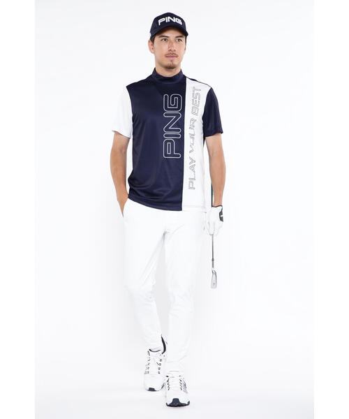【セール】【PING APPAREL】ジャージ半袖ハイネックカットソー ＜EARLY AUTUMN＞ (MENS)（Tシャツ/カットソー）｜PING（ピン）