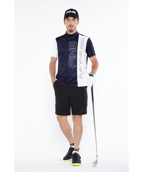 【セール】【PING APPAREL】ジャージ半袖ハイネックカットソー ＜EARLY AUTUMN＞ (MENS)（Tシャツ/カットソー）｜PING（ピン）