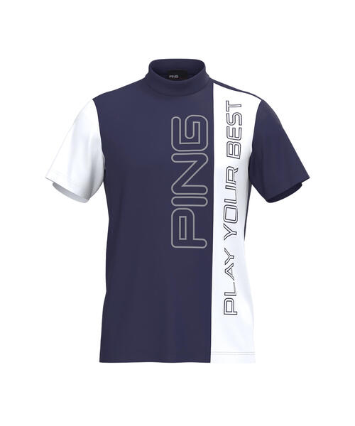 【セール】【PING APPAREL】ジャージ半袖ハイネックカットソー ＜EARLY AUTUMN＞ (MENS)（Tシャツ/カットソー）｜PING（ピン）