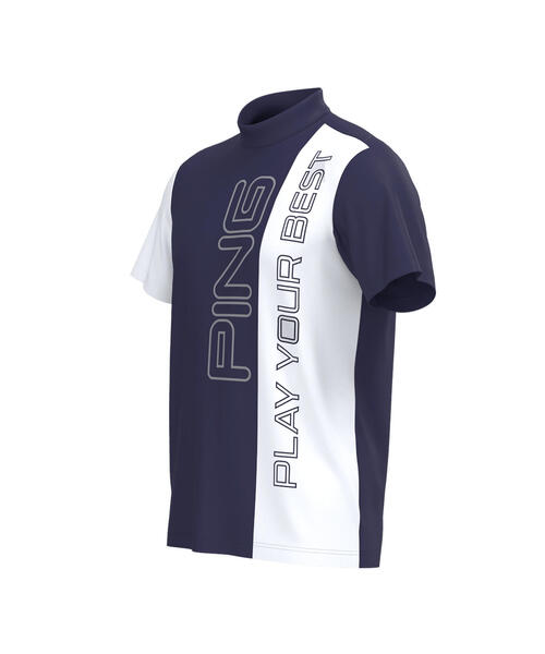 【セール】【PING APPAREL】ジャージ半袖ハイネックカットソー ＜EARLY AUTUMN＞ (MENS)（Tシャツ/カットソー）｜PING（ピン）