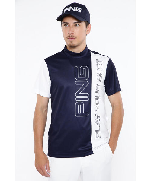 【セール】【PING APPAREL】ジャージ半袖ハイネックカットソー ＜EARLY AUTUMN＞ (MENS)（Tシャツ/カットソー）｜PING（ピン）