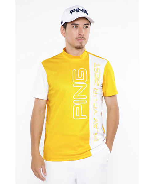 【セール】【PING APPAREL】ジャージ半袖ハイネックカットソー ＜EARLY AUTUMN＞ (MENS)（Tシャツ/カットソー）｜PING（ピン）