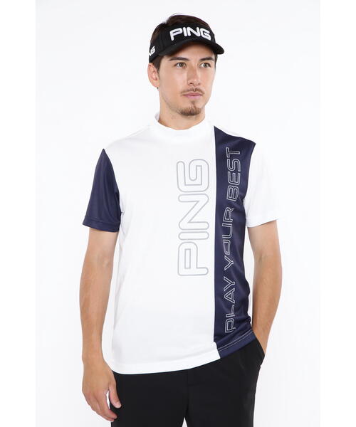 【セール】【PING APPAREL】ジャージ半袖ハイネックカットソー ＜EARLY AUTUMN＞ (MENS)（Tシャツ/カットソー）｜PING（ピン）