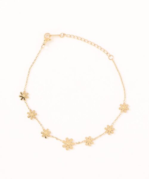 Coo+i（クーイ）の「フラワーデザインステンレスアンクレット（アンクレット・レディース・ゴールド・FREE）」の4枚目の写真