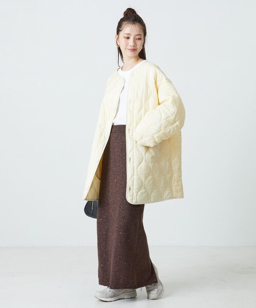 FREAK'S STORE（フリークスストア）の「限定展開　M65 キルトライナー（キルティングコート・ライナー）（ミリタリージャケット・レディース・オリーブ/ブラック/オフホワイト/ベージュ・ﾌﾘ-）」の19枚目の写真