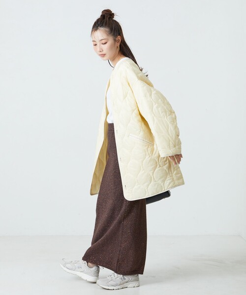 FREAK'S STORE（フリークスストア）の「限定展開　M65 キルトライナー（キルティングコート・ライナー）（ミリタリージャケット・レディース・オリーブ/ブラック/オフホワイト/ベージュ・ﾌﾘ-）」の21枚目の写真