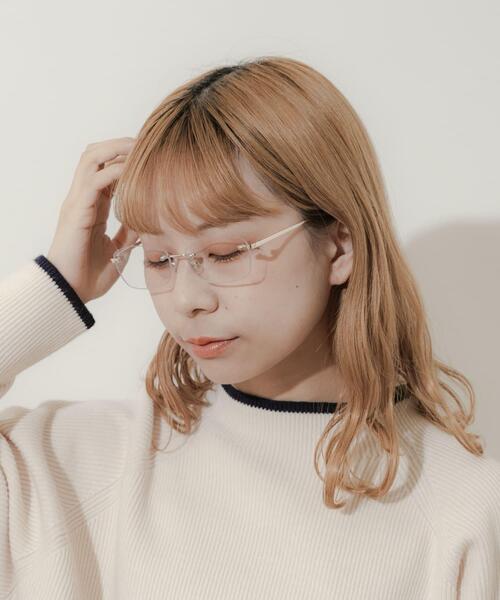 SMELLY(スメリー)の「リムレスダテメガネ(メガネ・レディース・シルバー/ゴールド・-)」の1枚目の写真