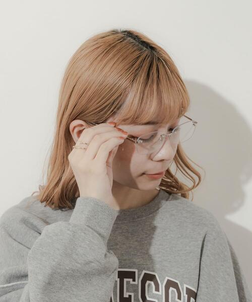 SMELLY(スメリー)の「リムレスダテメガネ(メガネ・レディース・シルバー/ゴールド・-)」の7枚目の写真
