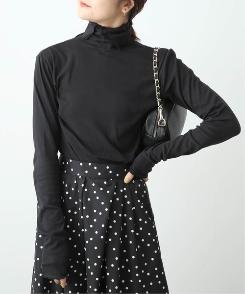 MILLER（ミラー）の「《追加》MILLER/ミラー SLOBE別注 SHEER RIB タートルネック（Tシャツ/カットソー・レディース・ブラック/ホワイト/グレー/レッド・FREE）」の2枚目の写真