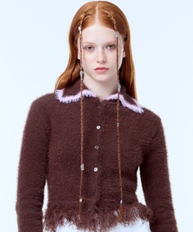 LUVISTRUE(CYgD[)PA CROP KNIT CARDIGAN(J[fBK/{)
