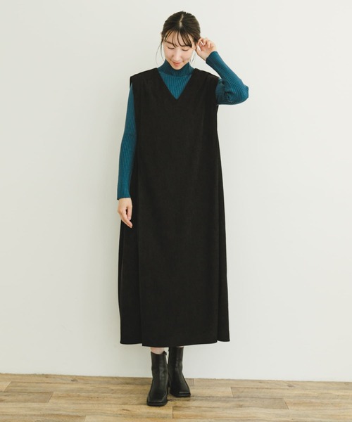 ITEMS URBANRESEARCH（アイテムズ アーバンリサーチ）の「コーデュロイジャンパースカート（ジャンパースカート・レディース・ブラウン/ベージュ/ブラック・FREE）」の4枚目の写真