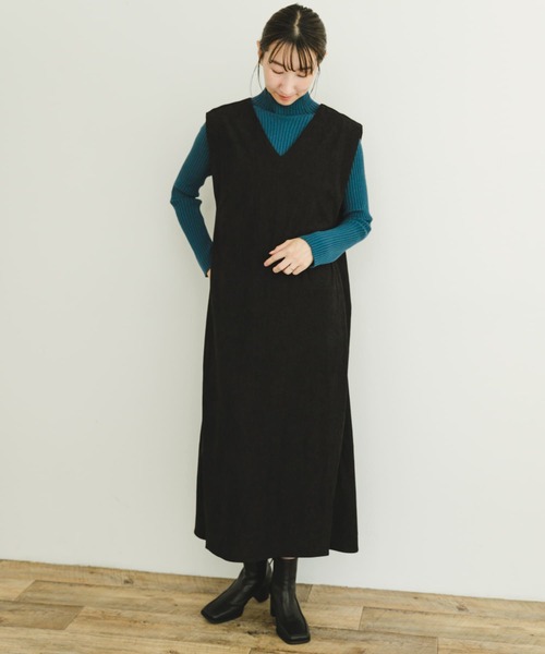 ITEMS URBANRESEARCH（アイテムズ アーバンリサーチ）の「コーデュロイジャンパースカート（ジャンパースカート・レディース・ブラウン/ベージュ/ブラック・FREE）」の6枚目の写真