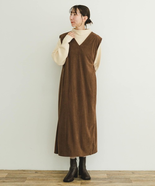 ITEMS URBANRESEARCH（アイテムズ アーバンリサーチ）の「コーデュロイジャンパースカート（ジャンパースカート・レディース・ブラウン/ベージュ/ブラック・FREE）」の10枚目の写真