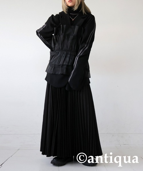antiqua(アンティカ)の「ギャザービスチェ(ベスト・レディース・ホワイト/ブラック・ONESIZE)」の8枚目の写真