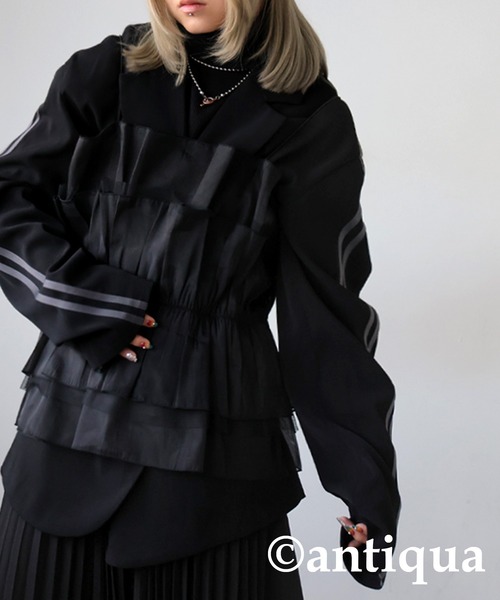 antiqua(アンティカ)の「ギャザービスチェ(ベスト・レディース・ホワイト/ブラック・ONESIZE)」の7枚目の写真