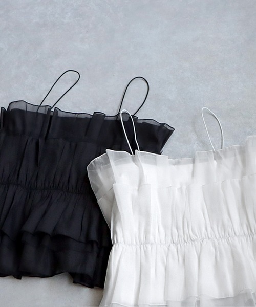 antiqua(アンティカ)の「ギャザービスチェ(ベスト・レディース・ホワイト/ブラック・ONESIZE)」の9枚目の写真