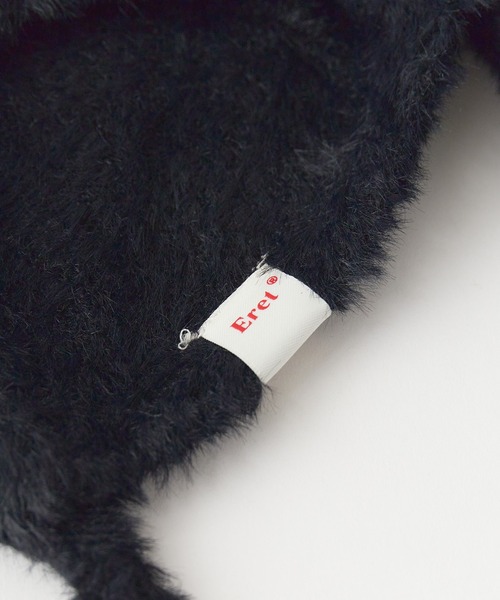 ROOPTOKYO（ループトウキョウ）の「ひも付き ネコ耳 ニット帽 ニットキャップ バラクラバ（ニットキャップ/ビーニー・レディース・ブラック/グレー/ホワイト/ピンク/ベージュ/パープル・FREE）」の9枚目の写真