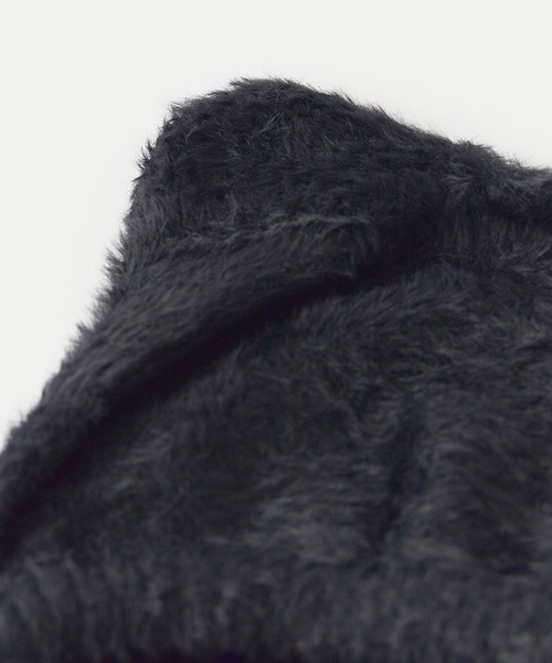 ROOPTOKYO（ループトウキョウ）の「ひも付き ネコ耳 ニット帽 ニットキャップ バラクラバ（ニットキャップ/ビーニー・レディース・ブラック/グレー/ホワイト/ピンク/ベージュ/パープル・FREE）」の8枚目の写真