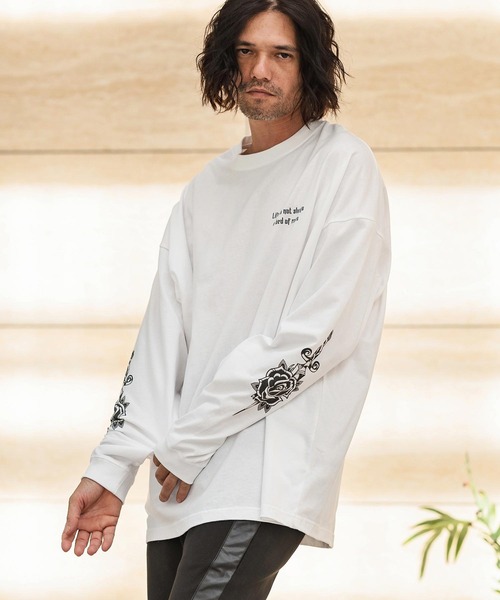mlt4903-プリントロンT（ダガー＆ローズ）（Tシャツ/カットソー