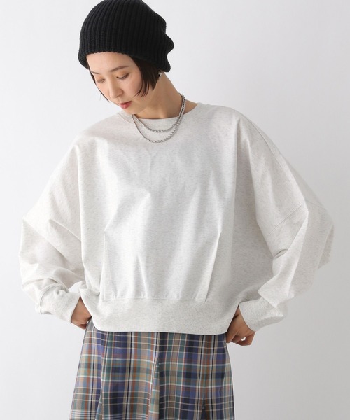 LEPSIM（レプシィム）の「裾タックプルオーバー　138471（Tシャツ/カットソー・レディース・レッド/ライトグレー/チャコールグレー/杢グレー/オレンジ/グリーン・FREE）」の3枚目の写真