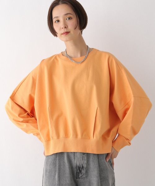 LEPSIM（レプシィム）の「裾タックプルオーバー　138471（Tシャツ/カットソー・レディース・レッド/ライトグレー/チャコールグレー/杢グレー/オレンジ/グリーン・FREE）」の6枚目の写真