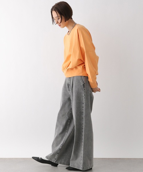 LEPSIM（レプシィム）の「裾タックプルオーバー　138471（Tシャツ/カットソー・レディース・レッド/ライトグレー/チャコールグレー/杢グレー/オレンジ/グリーン・FREE）」の17枚目の写真