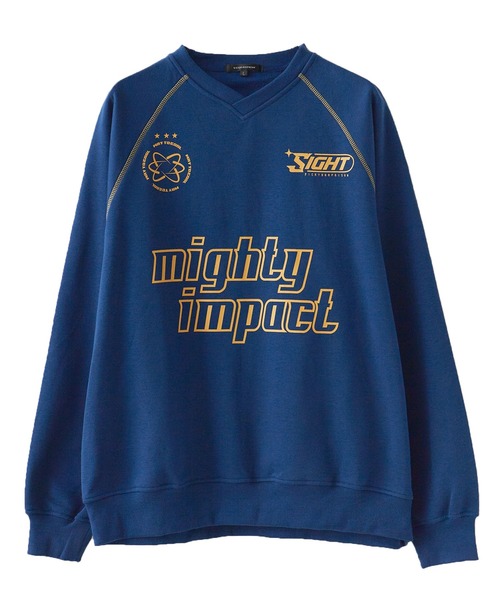 SUGGESTION(サジェッション)の「SUGGESTION/サジェッション サッカー デザイン トレーナー(スウェット・メンズ・グレー系その他/ネイビー系/ブラック×グレー/ネイビー×ホワイト/ブラック×ホワイト/グレー×サックスブルー・L/M)」の6枚目の写真