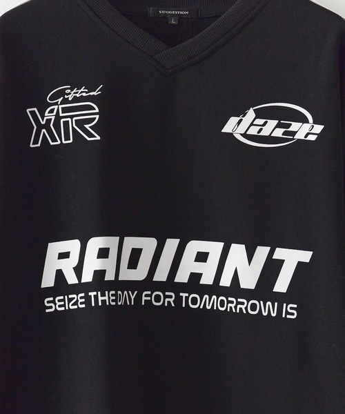 SUGGESTION(サジェッション)の「SUGGESTION/サジェッション サッカー デザイン トレーナー(スウェット・メンズ・グレー系その他/ネイビー系/ブラック×グレー/ネイビー×ホワイト/ブラック×ホワイト/グレー×サックスブルー・L/M)」の10枚目の写真