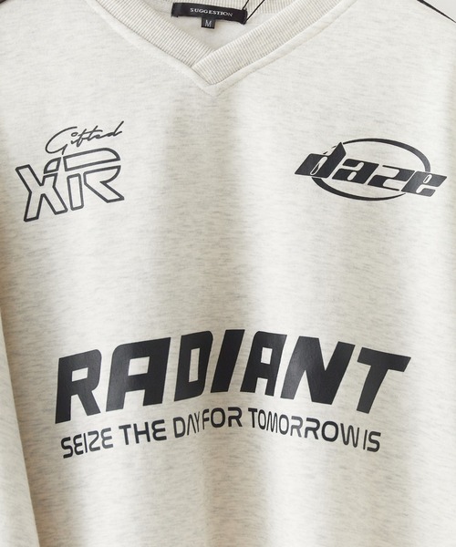 SUGGESTION(サジェッション)の「SUGGESTION/サジェッション サッカー デザイン トレーナー(スウェット・メンズ・グレー系その他/ネイビー系/ブラック×グレー/ネイビー×ホワイト/ブラック×ホワイト/グレー×サックスブルー・L/M)」の11枚目の写真