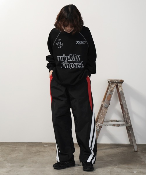 SUGGESTION(サジェッション)の「SUGGESTION/サジェッション サッカー デザイン トレーナー(スウェット・メンズ・グレー系その他/ネイビー系/ブラック×グレー/ネイビー×ホワイト/ブラック×ホワイト/グレー×サックスブルー・L/M)」の21枚目の写真