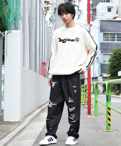 Starting Over(スターティングオーバー)の「uniform design sweat shirt/ユニフォームデザイン 裏起毛 スウェットシャツ(スウェット・メンズ・ブラック/ブルー/ブラック系その他/ブルー系その他/ホワイト/ホワイト系その他・M/L/XL)」の21枚目の写真