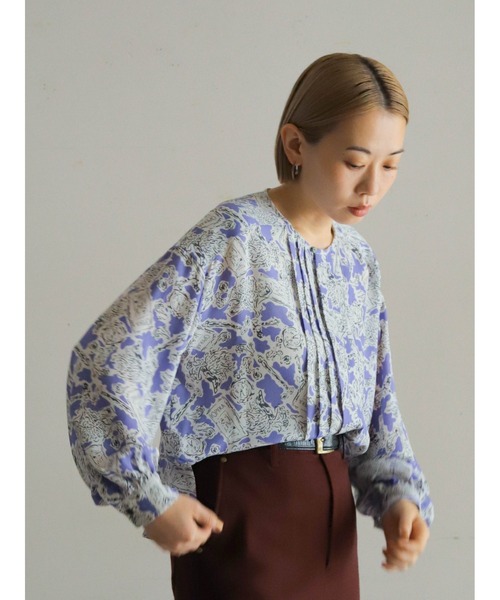 【セール】オペラモチーフPT タックショートブラウス（シャツ/ブラウス）｜FIL DE FER（フィルデフェール）