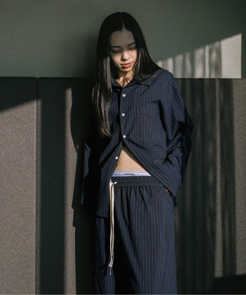 HONE（ホーン）の「pinstripe pajama pants/ピンストライプパジャマ