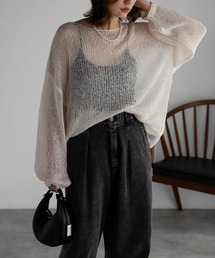 モヘアタッチシアーニット
