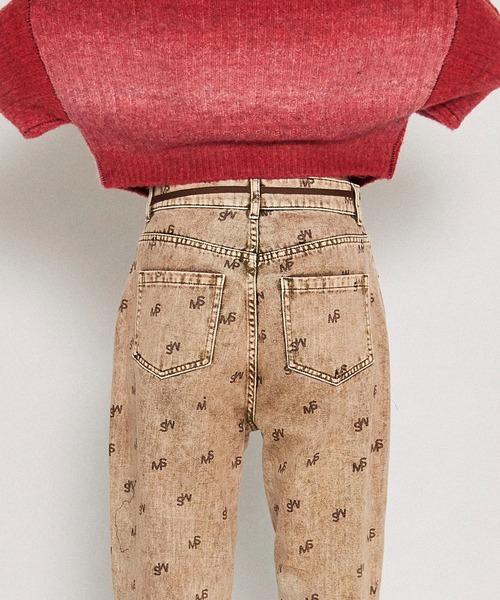モノグラムプリントデニム【MAISON SPECIAL/メゾンスペシャル】 Monogram Print Denim Pants/モノグラムプリントデニム【MAISON