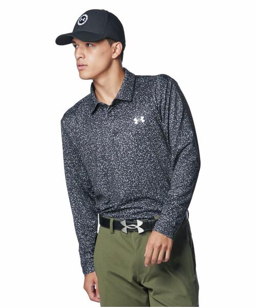 【セール】UAプレーオフ プリント ロングスリーブ ポロ（ゴルフ/メンズ）（ポロシャツ）｜UNDER ARMOUR（アンダーアーマー）