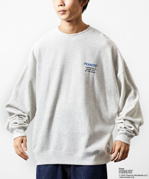 FREAK'S STORE(フリークスストア)の「限定展開 PEANUTS/ピーナッツ 別注 ビッグシルエット バックプリント クルーネックスウェット/ALL STAR(スウェット・メンズ・ネイビー/ピンク/チャコールグレー/グレー・MEDIUM/SMALL/LARGE)」の17枚目の写真