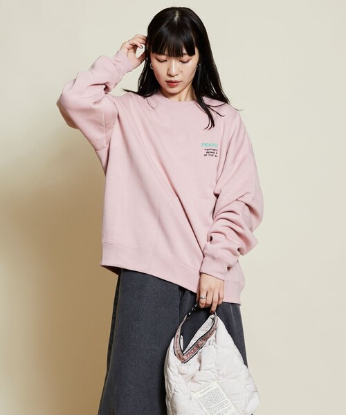 FREAK'S STORE(フリークスストア)の「限定展開 PEANUTS/ピーナッツ 別注 ビッグシルエット バックプリント クルーネックスウェット/ALL STAR(スウェット・メンズ・ネイビー/ピンク/チャコールグレー/グレー・MEDIUM/SMALL/LARGE)」の14枚目の写真