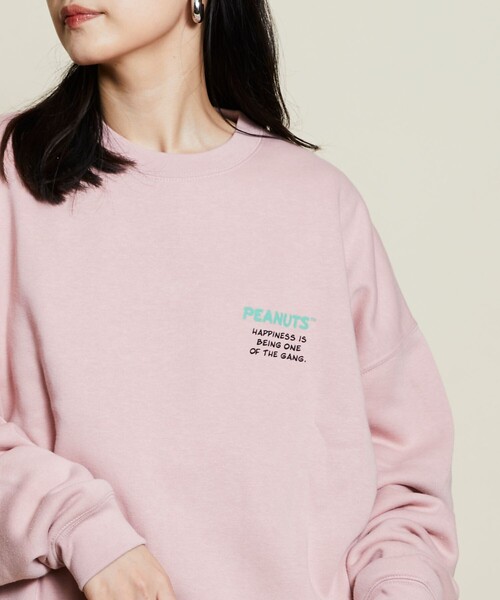 FREAK'S STORE(フリークスストア)の「限定展開 PEANUTS/ピーナッツ 別注 ビッグシルエット バックプリント クルーネックスウェット/ALL STAR(スウェット・メンズ・ネイビー/ピンク/チャコールグレー/グレー・MEDIUM/SMALL/LARGE)」の6枚目の写真