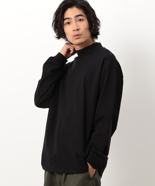 Purple&Yellow（パープルアンドイエロー）の「モックネック長袖Ｔシャツ（Tシャツ/カットソー・メンズ・ブラック/ホワイト・SMALL/MEDIUM/LARGE）」の8枚目の写真