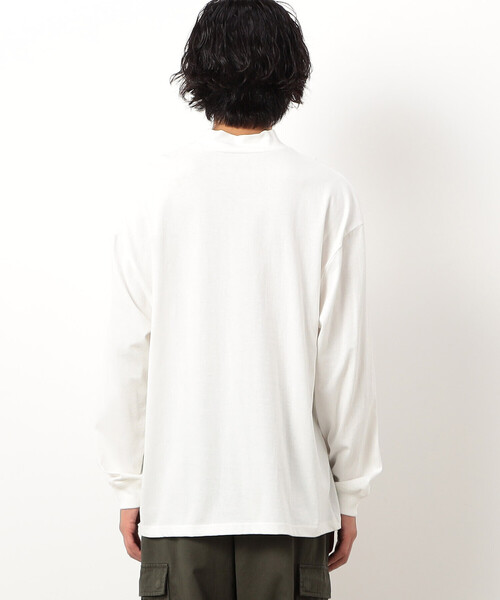 Purple&Yellow（パープルアンドイエロー）の「モックネック長袖Ｔシャツ（Tシャツ/カットソー・メンズ・ブラック/ホワイト・SMALL/MEDIUM/LARGE）」の14枚目の写真