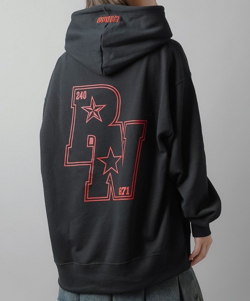 SPINNS（スピンズ）の「RN STARロゴプルオーバーパーカー（パーカー・レディース・ブラック/オフホワイト/オートミール/ピンク/パープル・ONESIZE）」の10枚目の写真