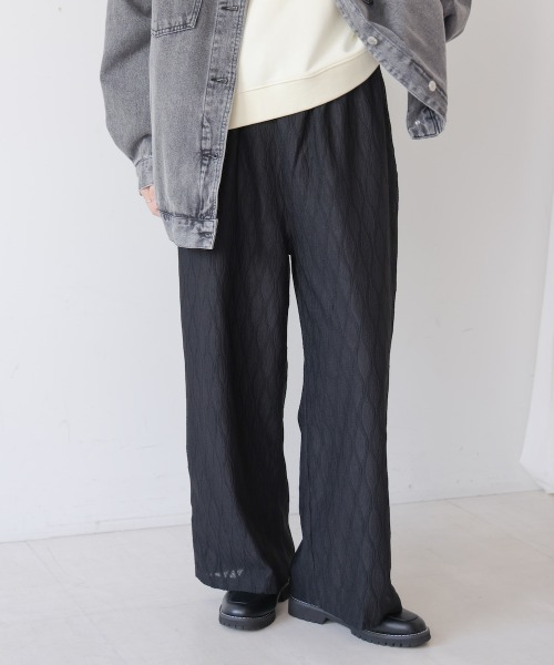 Bou Jeloud(ブージュルード)の「ナミ柄ジャガードパンツ(その他パンツ・レディース・オリーブ/ブラック/ブラウン・FREE)」の1枚目の写真