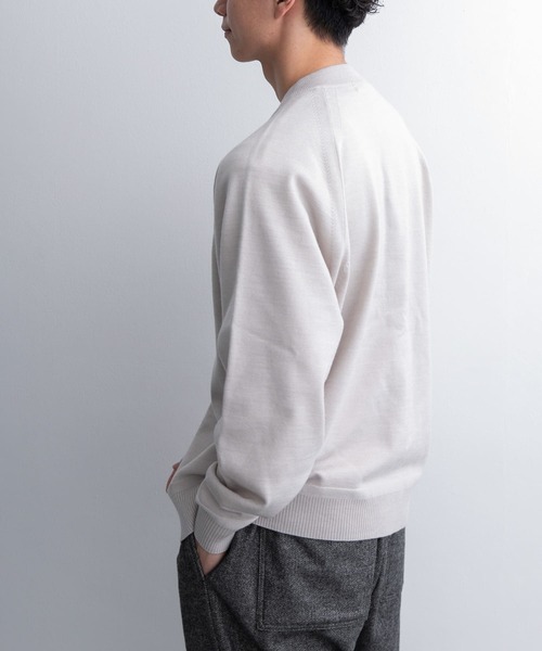 FORK&SPOON(フォークアンドスプーン)の「FORK&SPOON ウーステッドヤーンクルーネックカーディガン(カーディガン/ボレロ・メンズ・オレンジ系その他/ブラック/ライトグレー・4/5)」の7枚目の写真