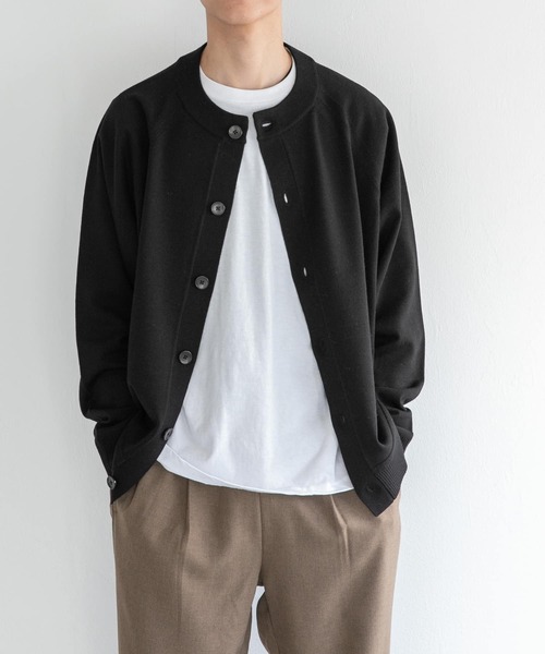 FORK&SPOON(フォークアンドスプーン)の「FORK&SPOON ウーステッドヤーンクルーネックカーディガン(カーディガン/ボレロ・メンズ・オレンジ系その他/ブラック/ライトグレー・4/5)」の9枚目の写真