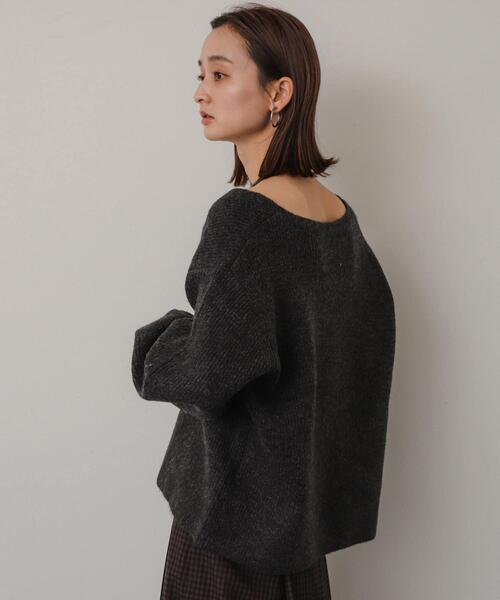 SENSE OF PLACE by URBAN RESEARCH(センスオブプレイスバイアーバンリサーチ)の「ホルターネックアンサンブルセーター(ニット/セーター・レディース・チャコールグレー/パープル/ライトグレー・ONE)」の5枚目の写真