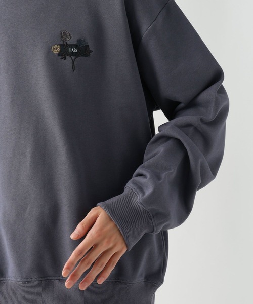 【HARE】ポイントシシュウスウェット Web/レディース単独店限定 HARE】ポイントシシュウスウェット Web/レディース単独店限定